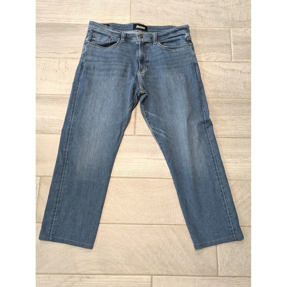 Revtown Automatic Jeans Men 36x30 (Inseam 28") Blue Relaxed Fit Straight Denim